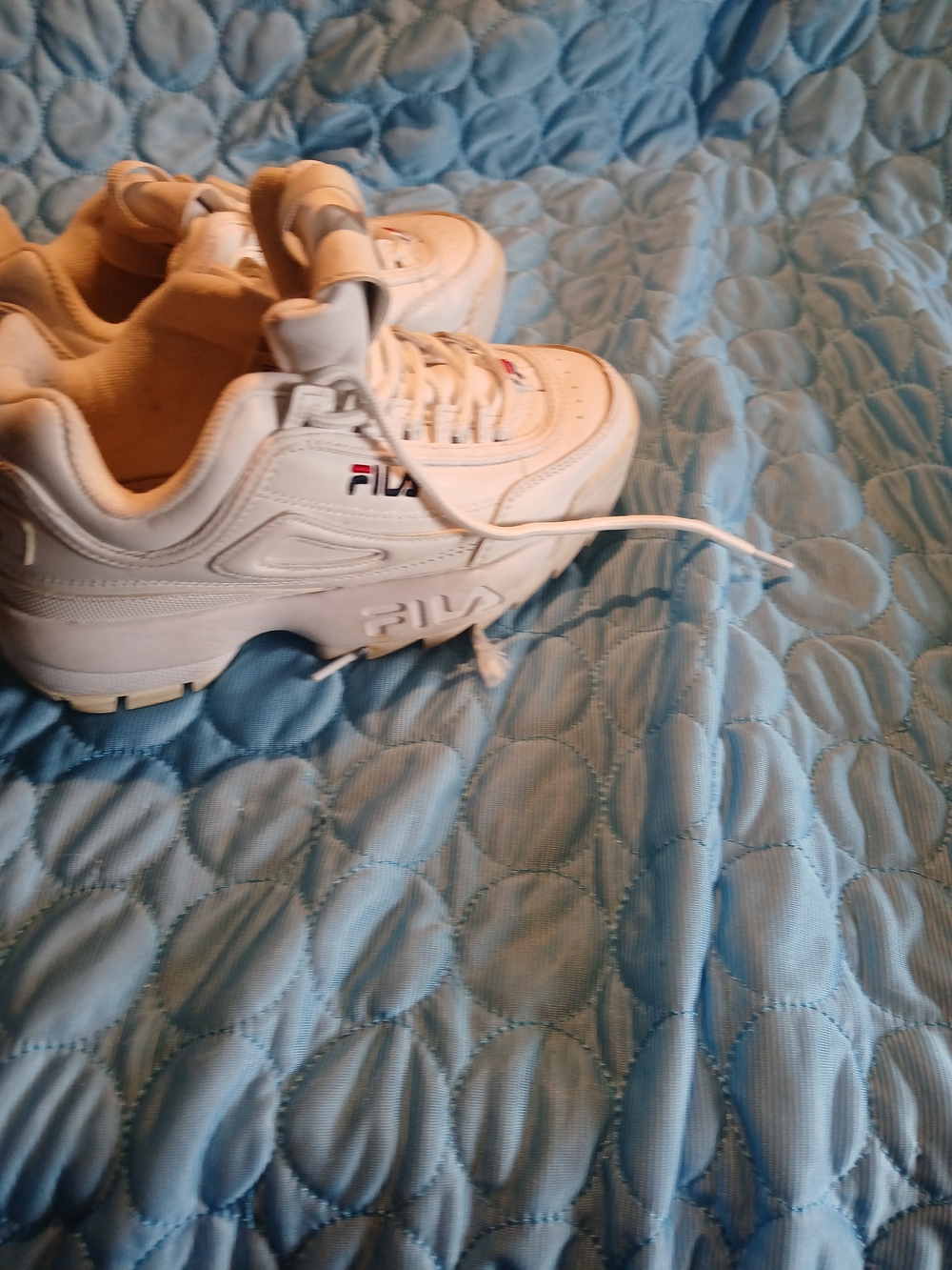 Fila White Chunky Leather Sneakers